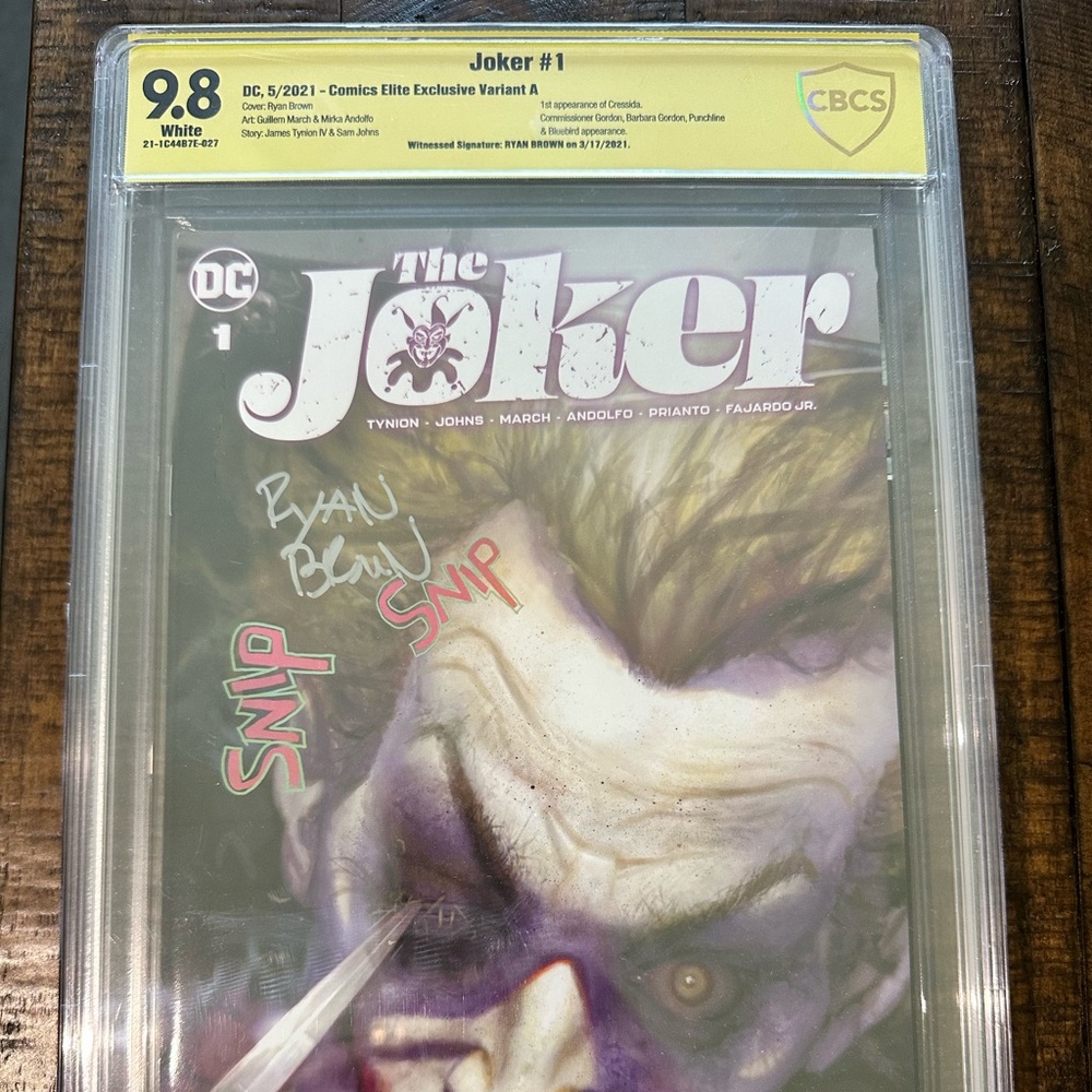 Comic Book Joker #1 9.8 CBCS signed by Ryan Brown